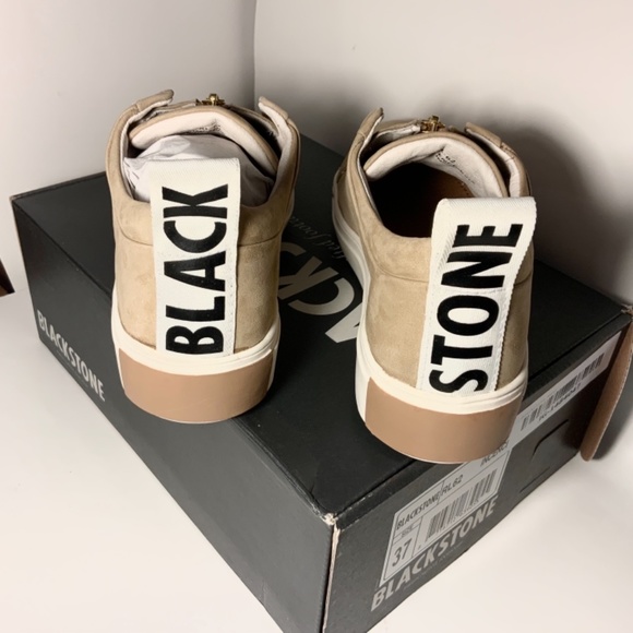 BLACKSTONE RL62 Tan Leather Zip Front Sneaker sz37 - Picture 8 of 15